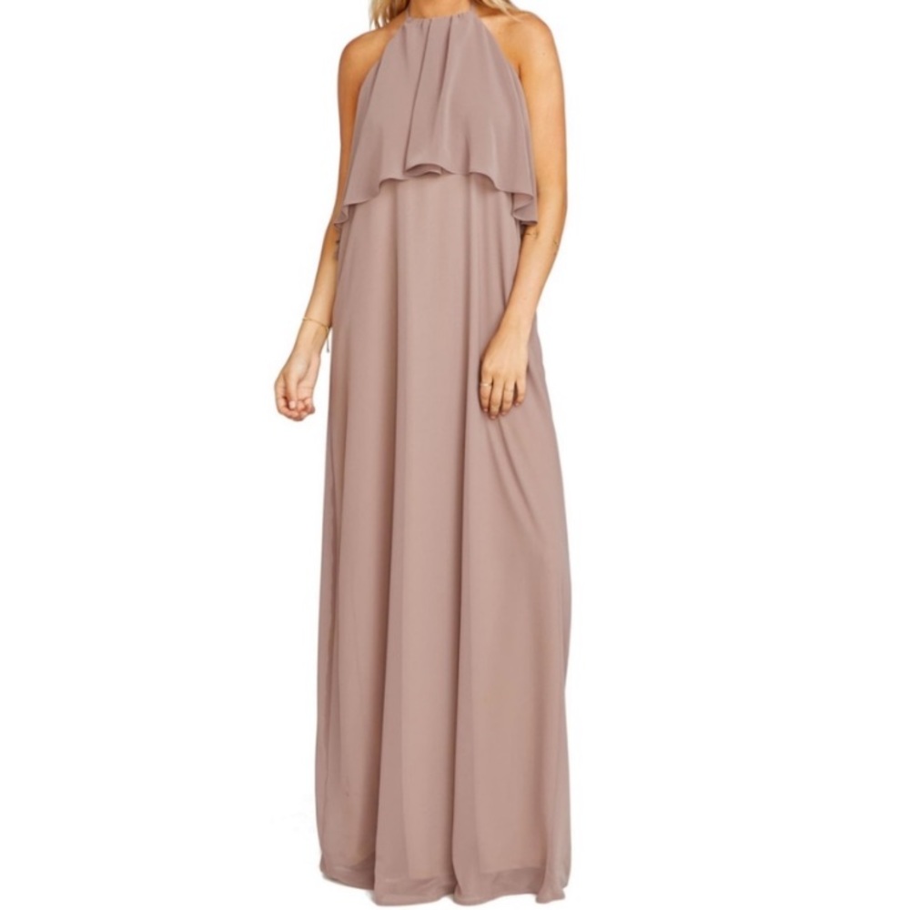 Nude maxi dress